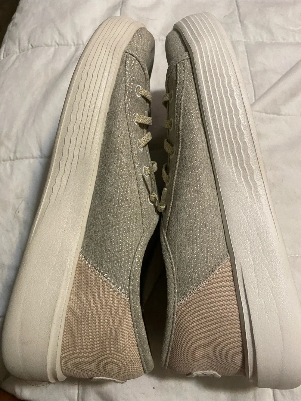 Hey Dude Sparkle Lace-Up Sneakers - Light Beige